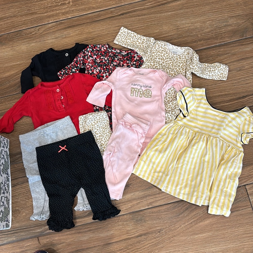 bundle of baby girl 3 month clothes